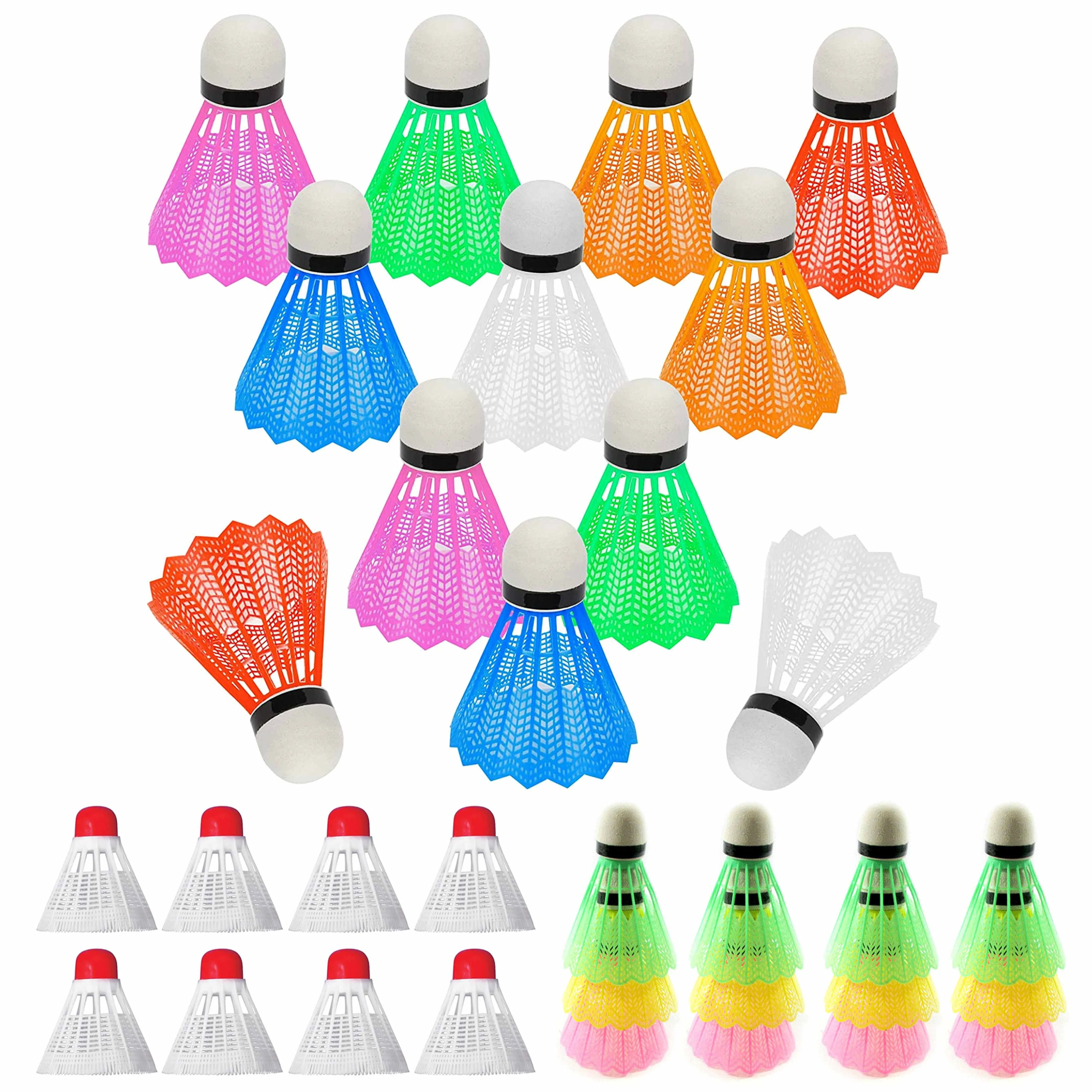 12X Badminton Shuttlecocks Training Exercise Sport Ball Game Birdies Nylon Color