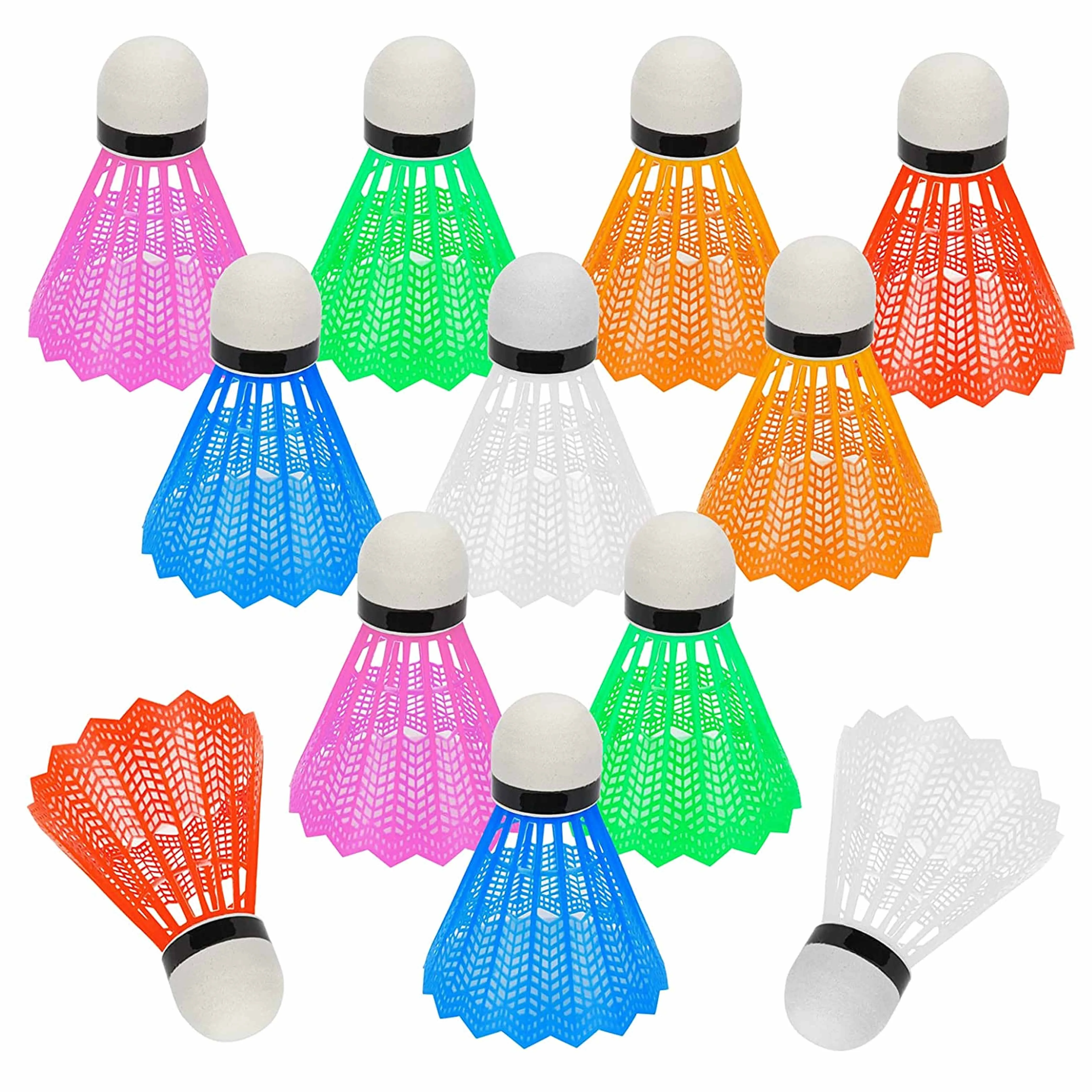 12X Badminton Shuttlecocks Training Exercise Sport Ball Game Birdies Nylon Color