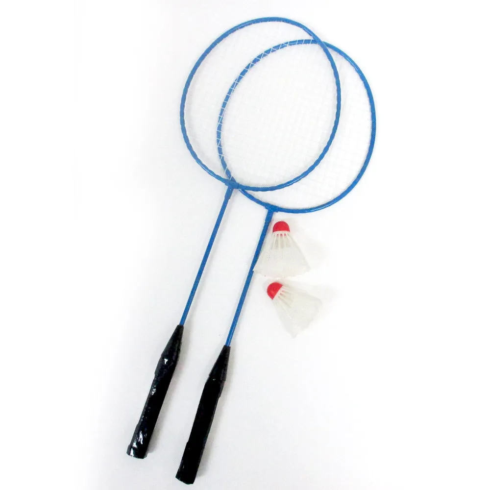 5 PC Badminton Racket Set Shuttlecocks Rackets Outdoor Carry Bag 2 Player Kit