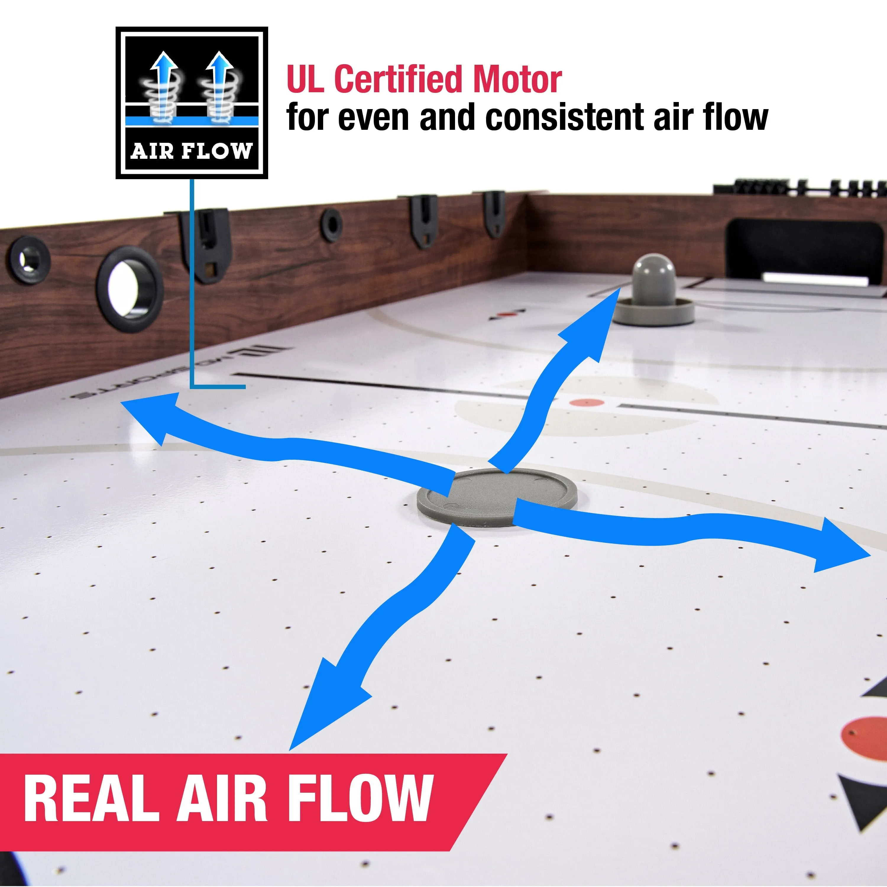 54" 4-in-1 Multi Game, Pool Table, Table Tennis Pong Table, Air Hockey, Foosball, by MD Sports