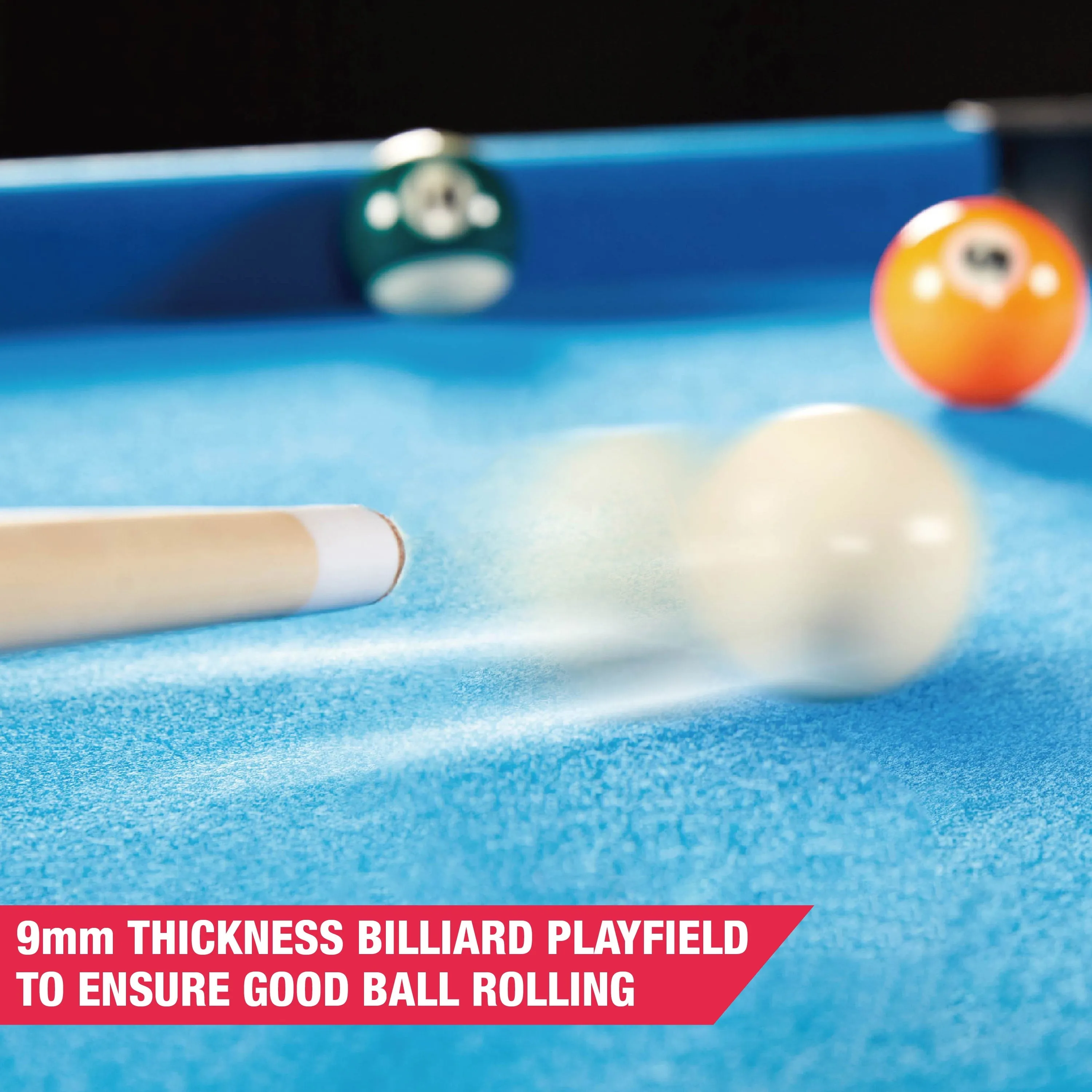 54" 4-in-1 Multi Game, Pool Table, Table Tennis Pong Table, Air Hockey, Foosball, by MD Sports