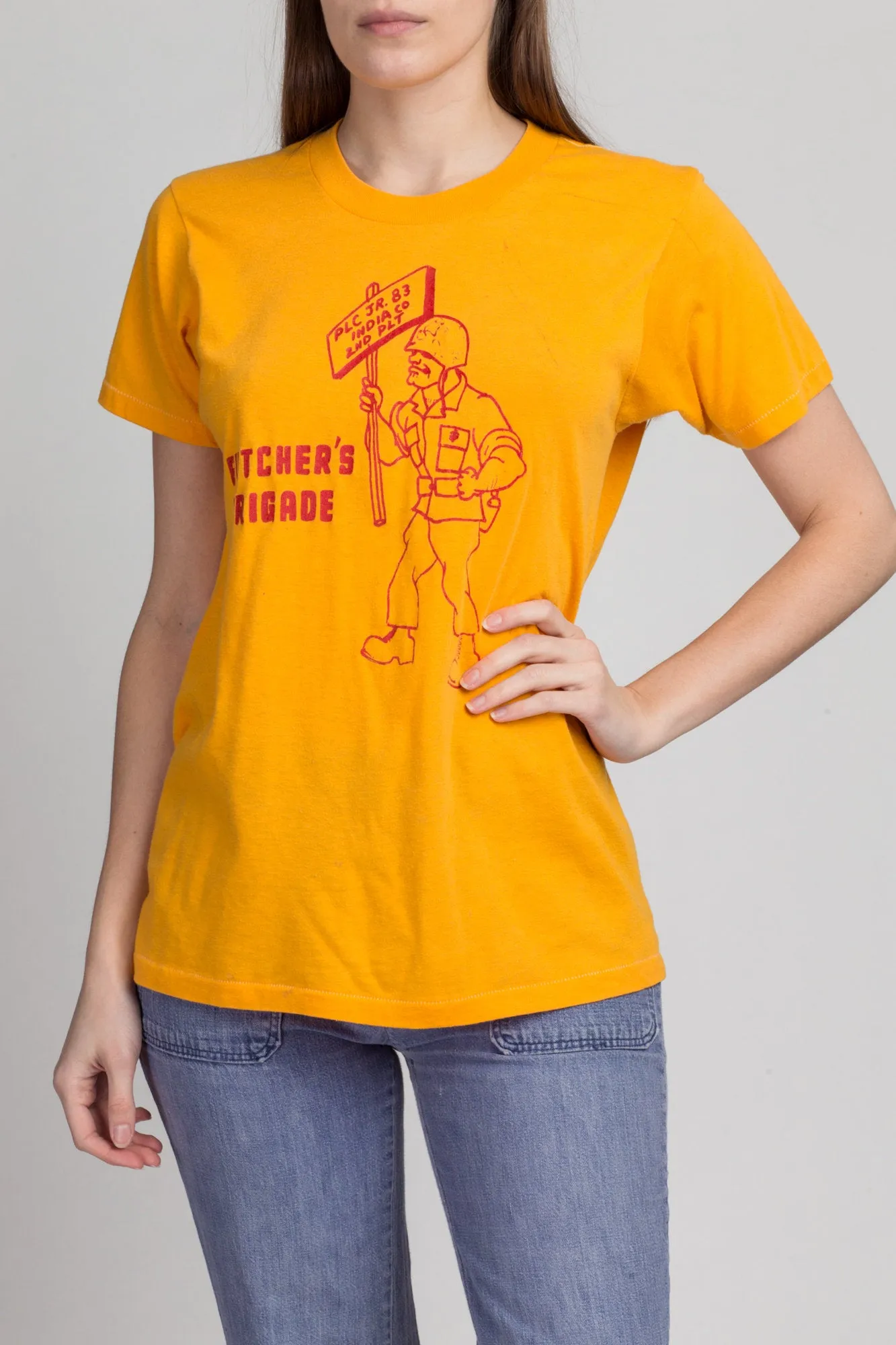 80s Butcher's Brigade Graphic T Shirt - Medium to Large