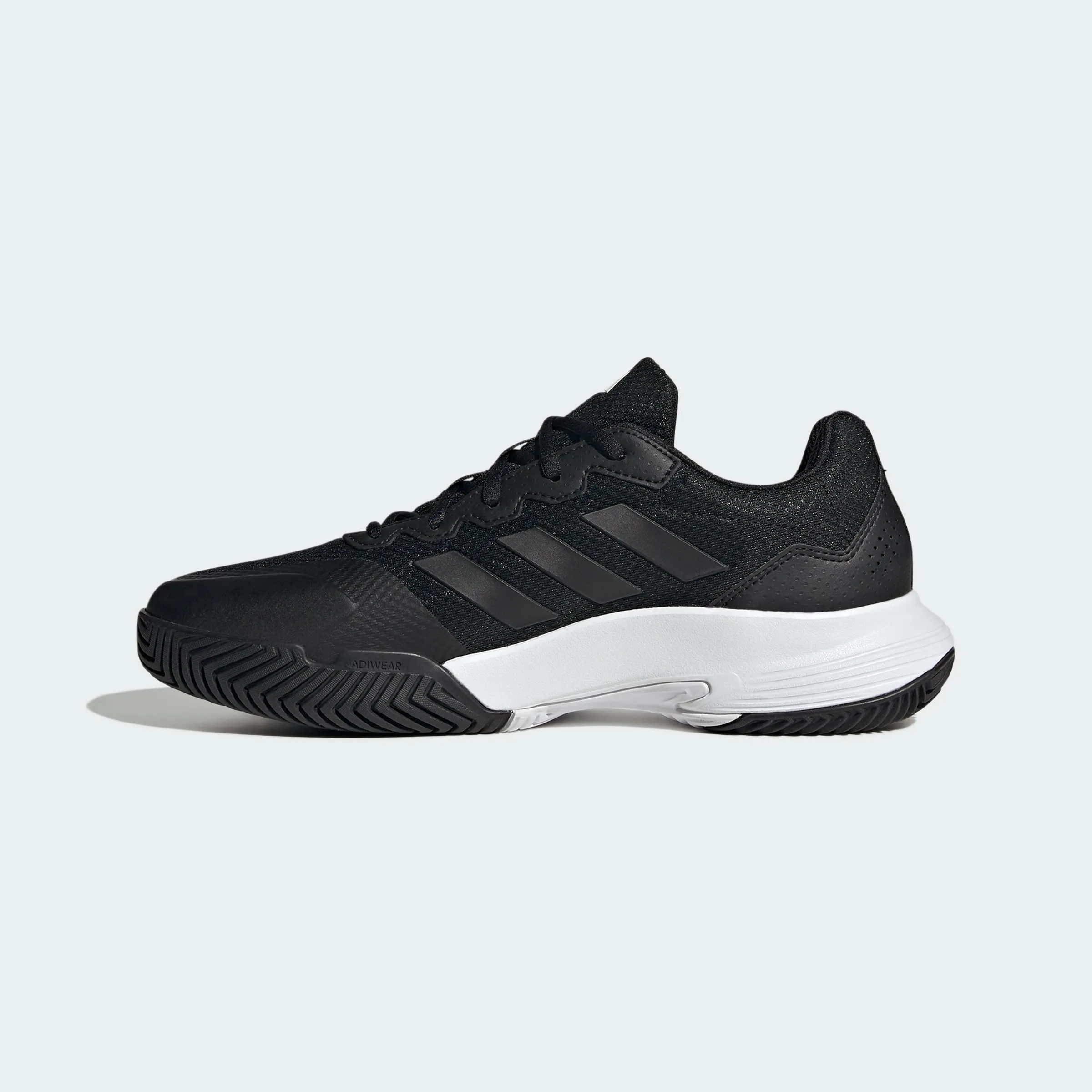 adidas Men's Gamecourt 2.0 Tennis Sneaker, Black/Black/Grey, 10.5