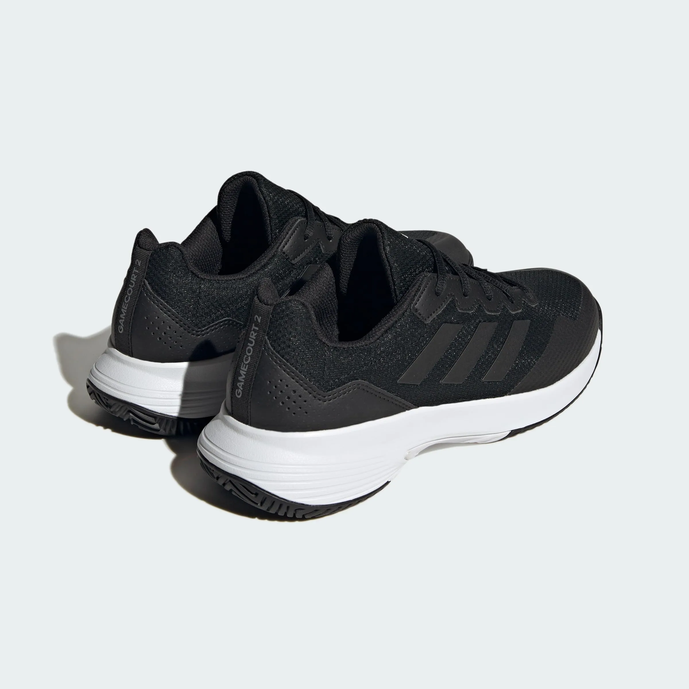 adidas Men's Gamecourt 2.0 Tennis Sneaker, Black/Black/Grey, 10.5