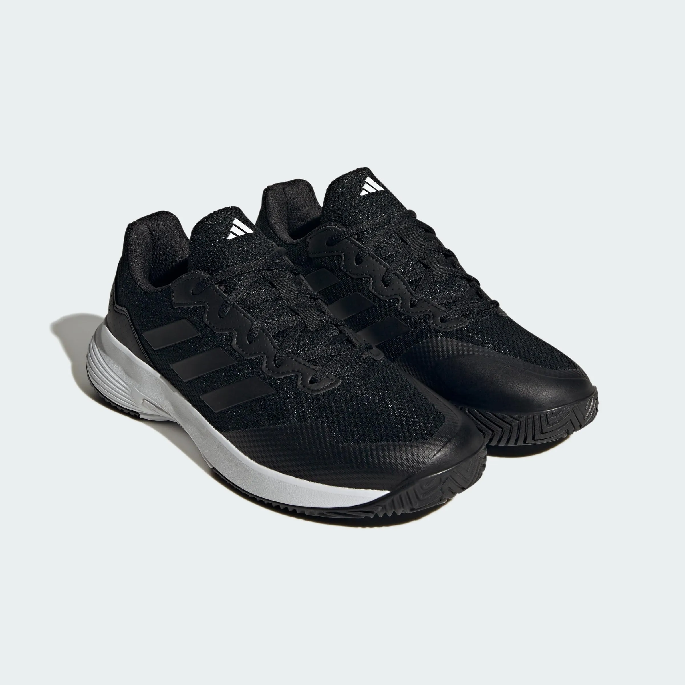 adidas Men's Gamecourt 2.0 Tennis Sneaker, Black/Black/Grey, 10.5