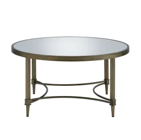Aditya - Mirrored Antique Brass Coffee Table - Antique Brass by Couch.com