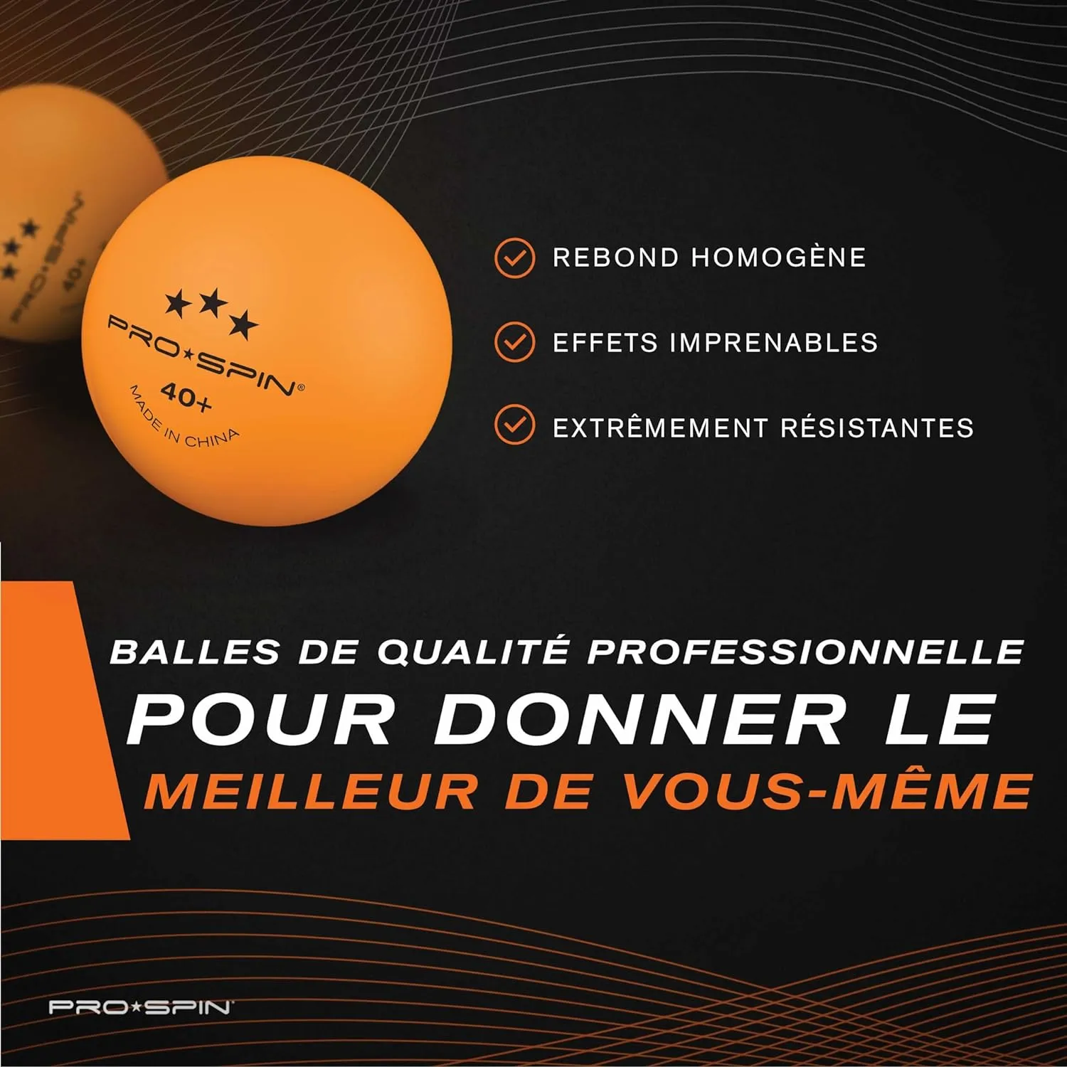 Balles de Ping-Pong PRO SPIN - Fitnessterapy