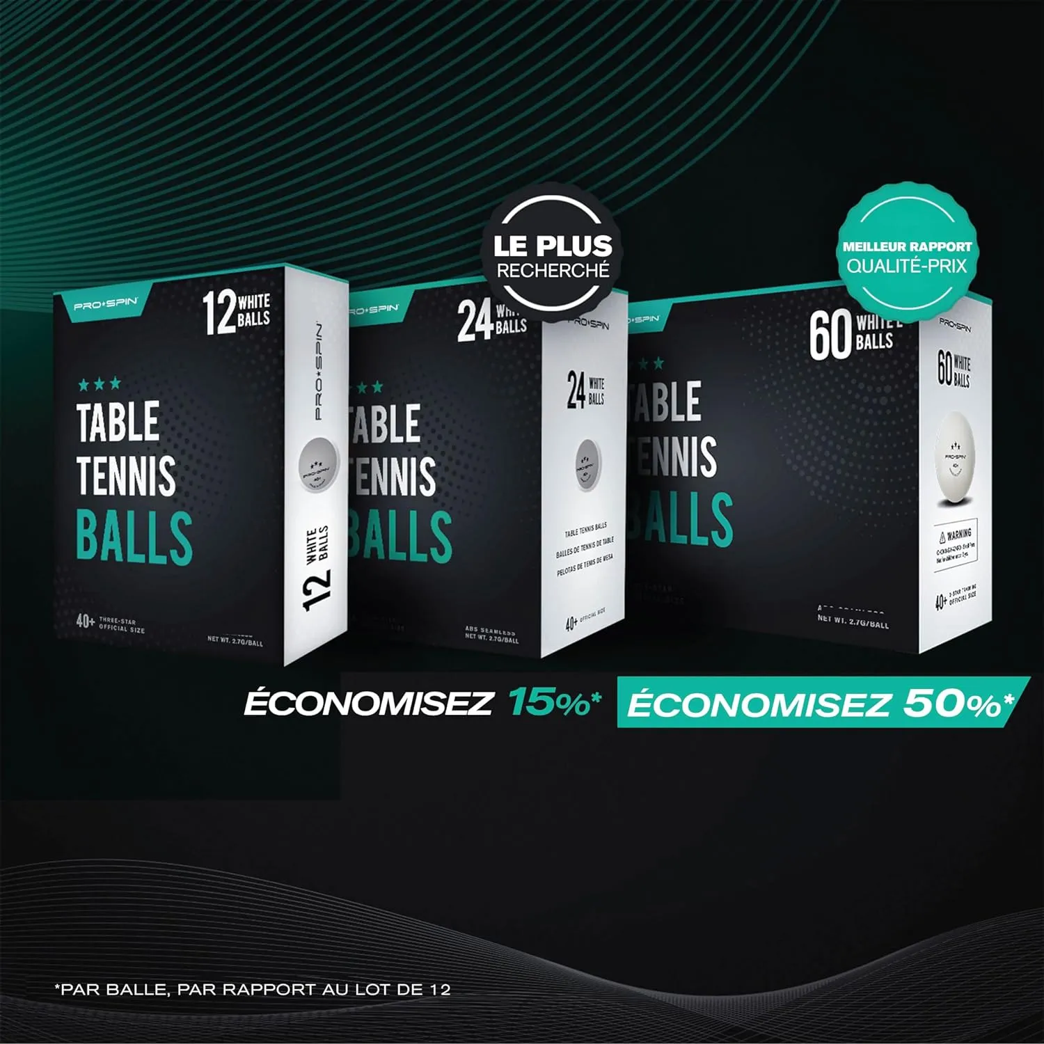 Balles de Ping-Pong PRO SPIN - Fitnessterapy