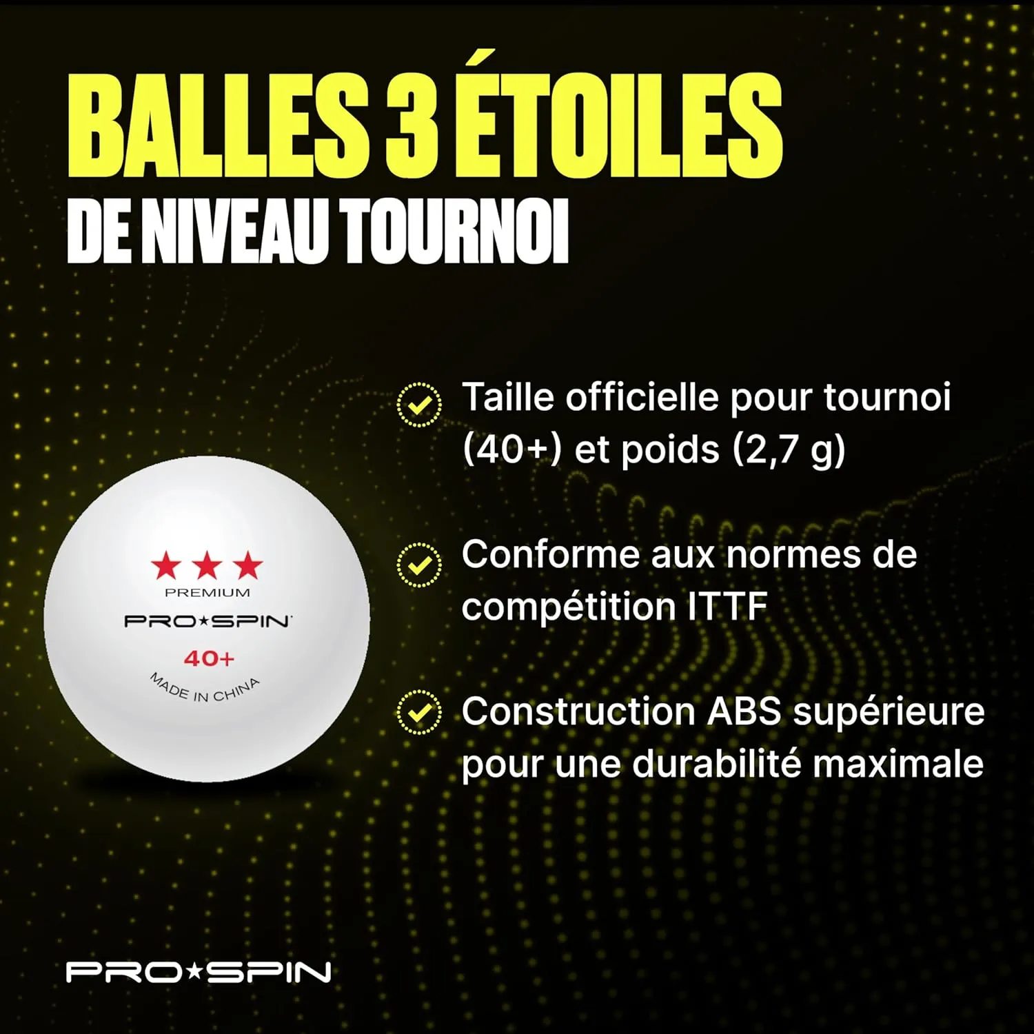 Balles de Ping-Pong PRO SPIN - Fitnessterapy