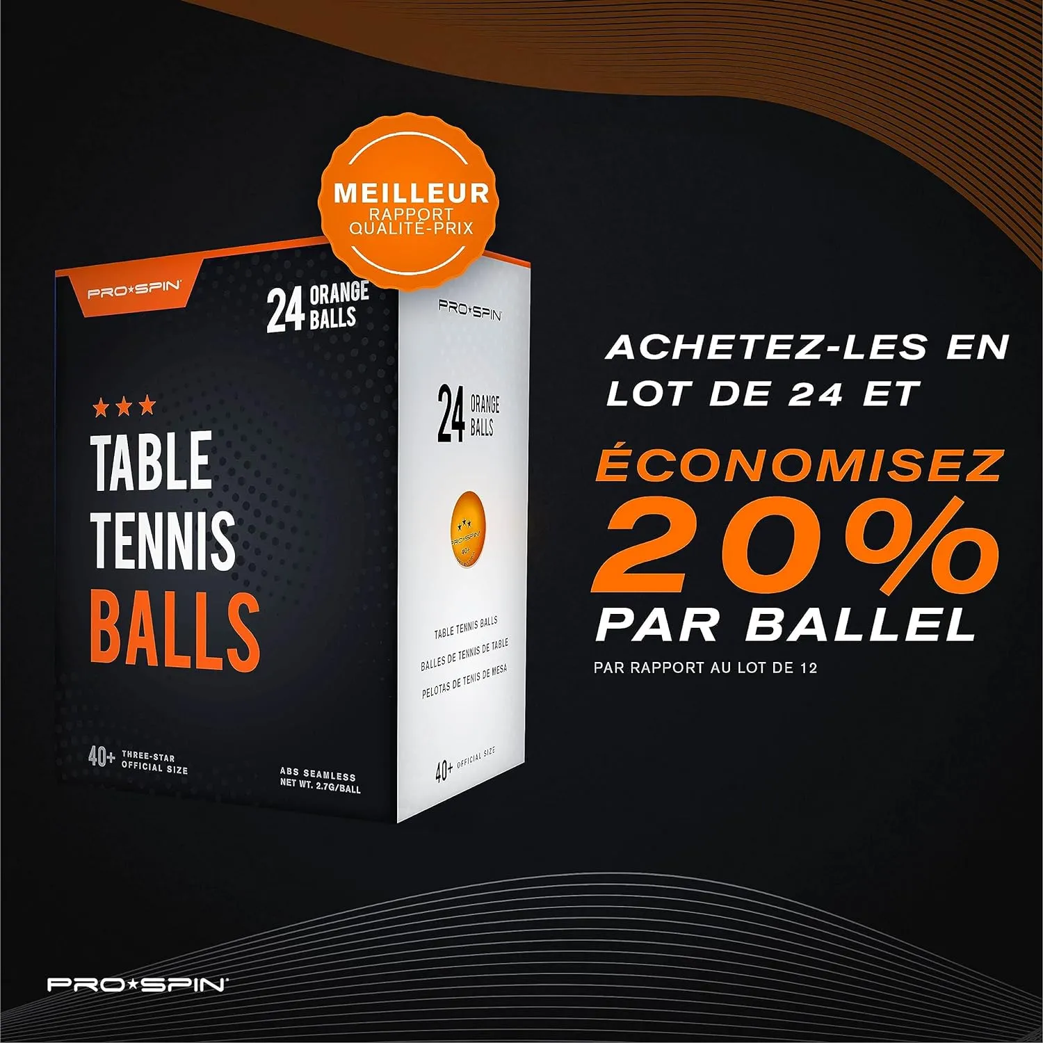 Balles de Ping-Pong PRO SPIN - Fitnessterapy