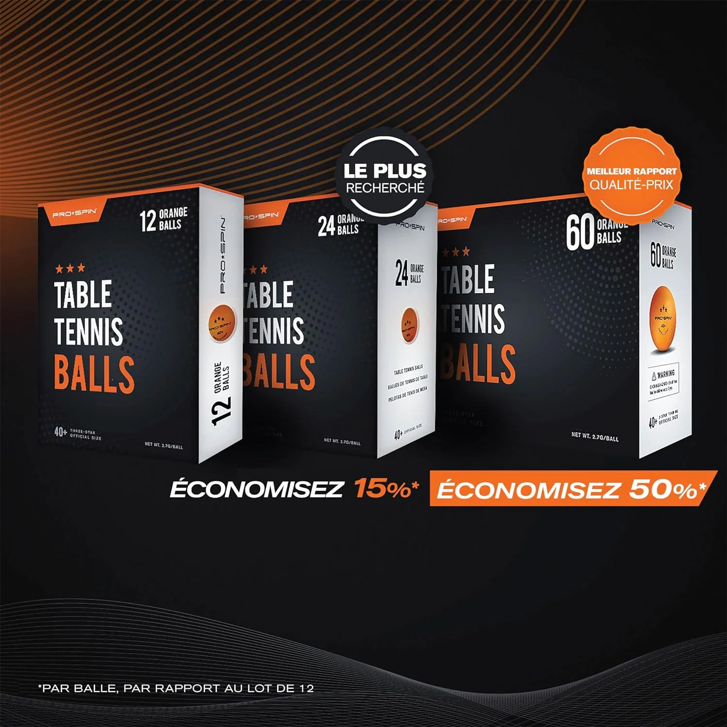 Balles de Ping-Pong PRO SPIN - Fitnessterapy