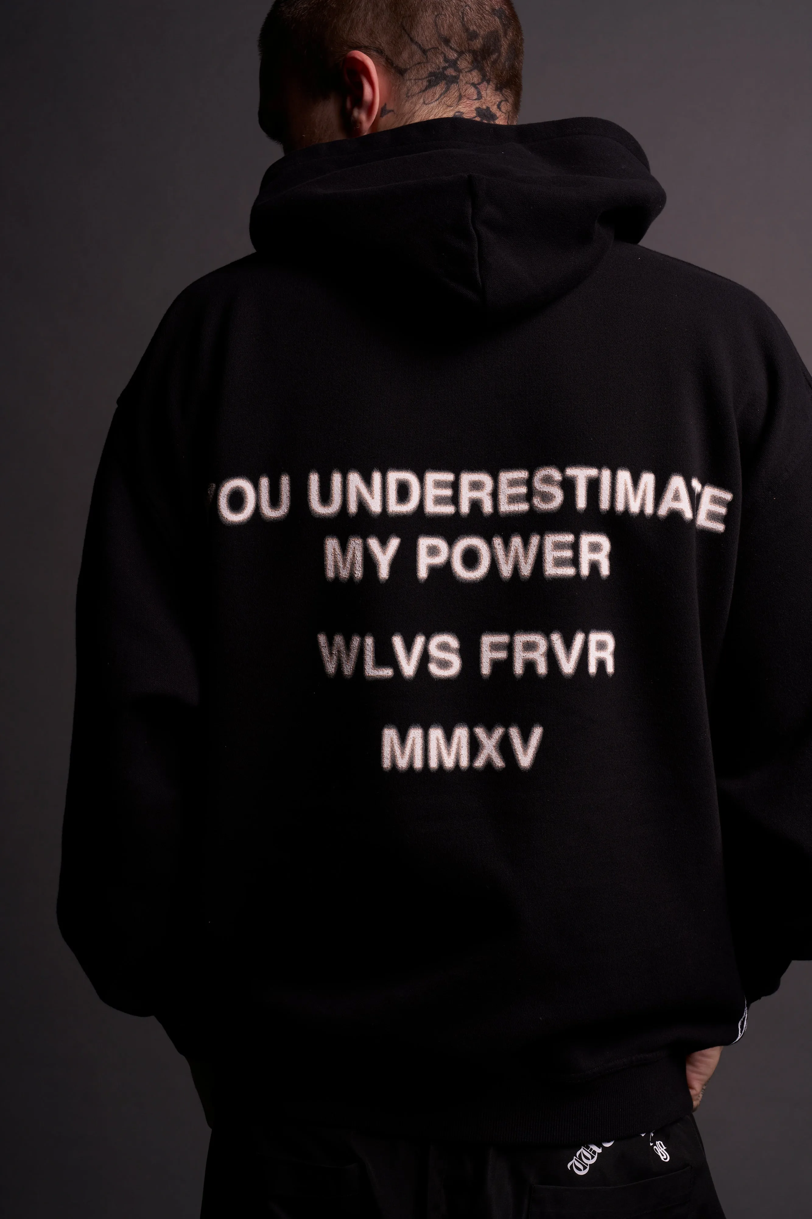 Broken "Side-By-Side" Pierce Hoodie in Black