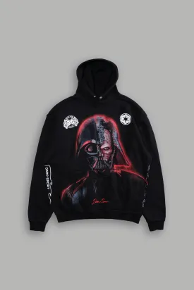 Broken "Side-By-Side" Pierce Hoodie in Black