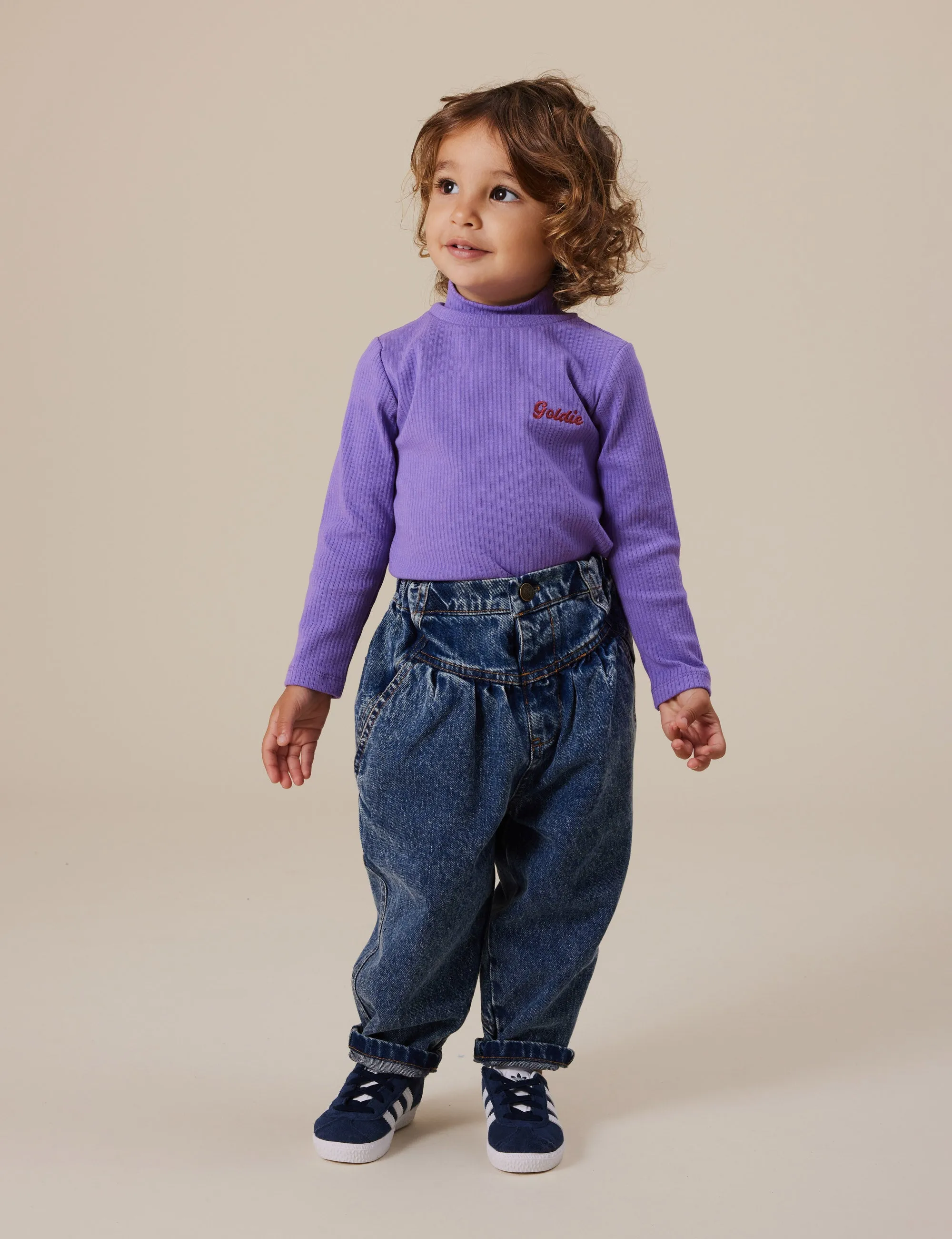 Goldie   Ace Embroidered Rib Skivvy Grape