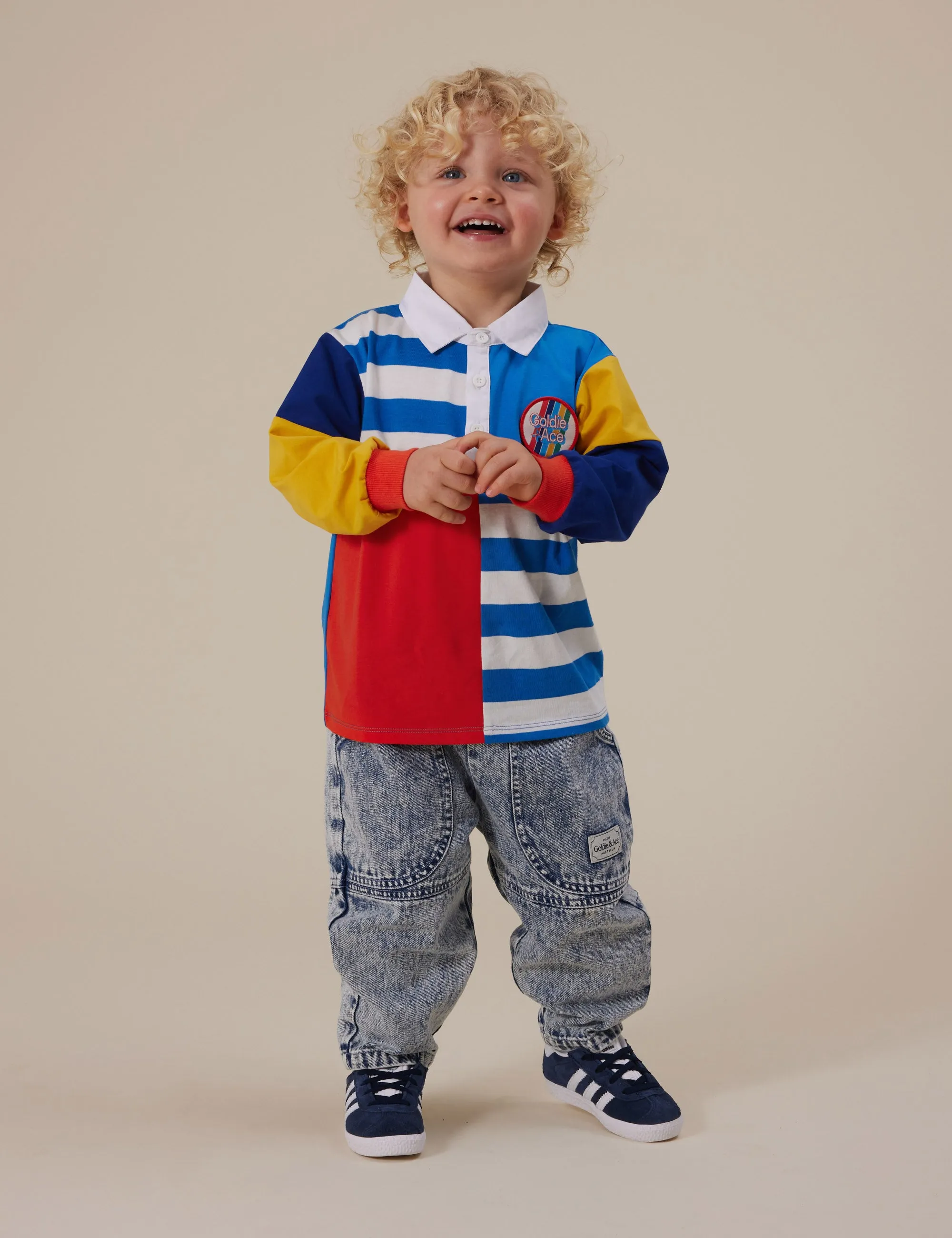 Goldie   Ace Myles Colour Block Rugby Polo