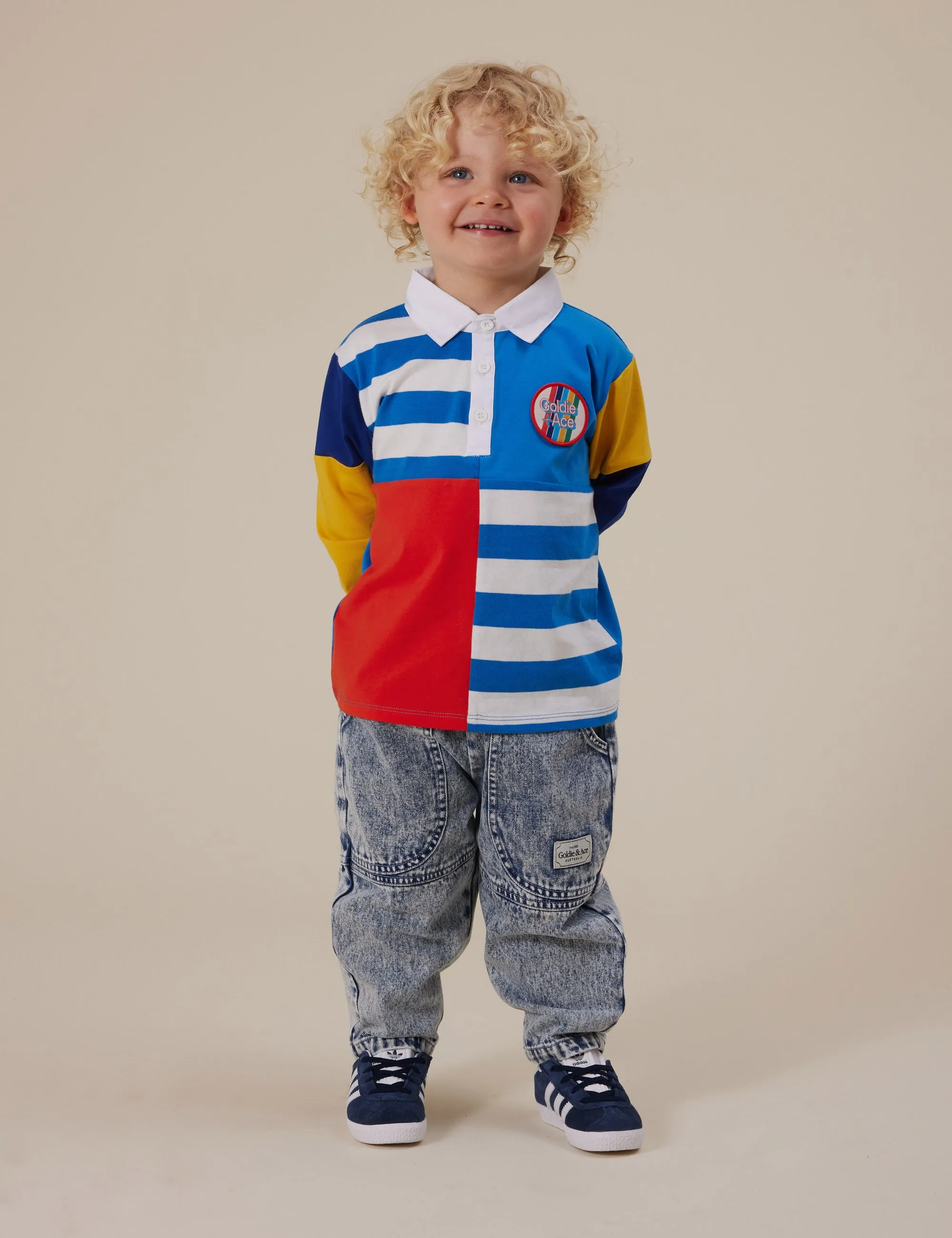 Goldie   Ace Myles Colour Block Rugby Polo
