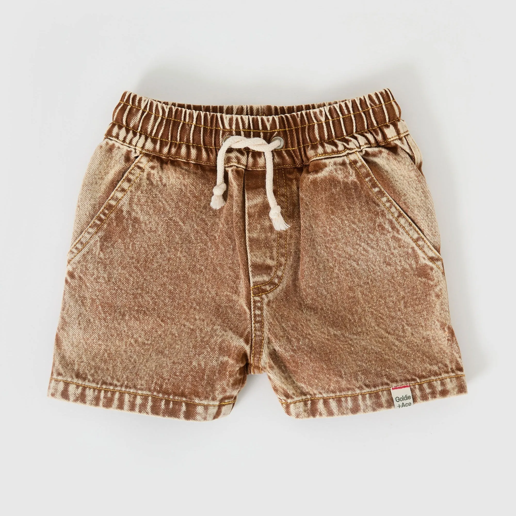 Goldie   Ace Noah Denim Shorts Brown