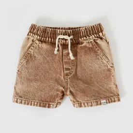 Goldie   Ace Noah Denim Shorts Brown