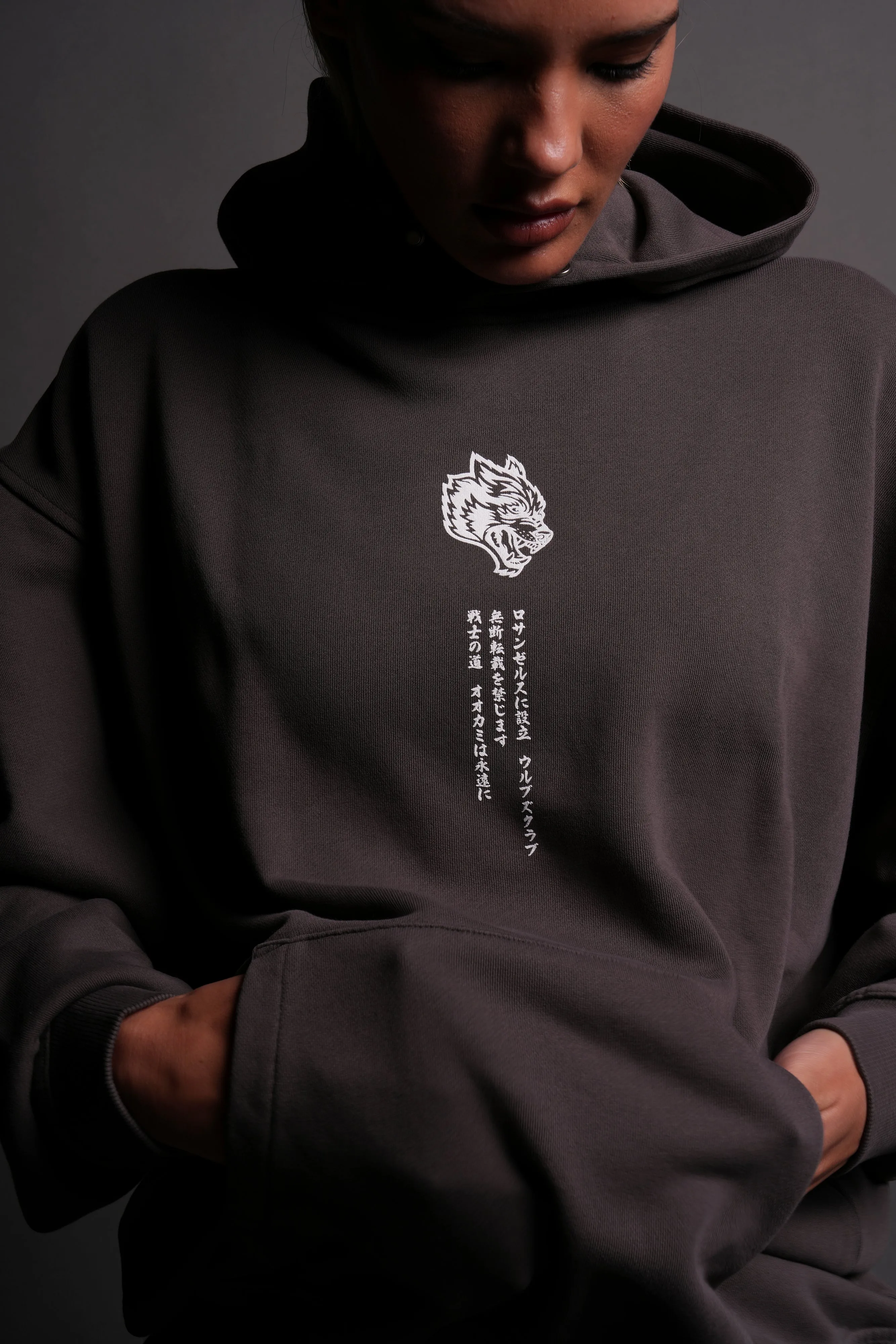 Her Fire She "Pierce" Hoodie in Wolf Gray