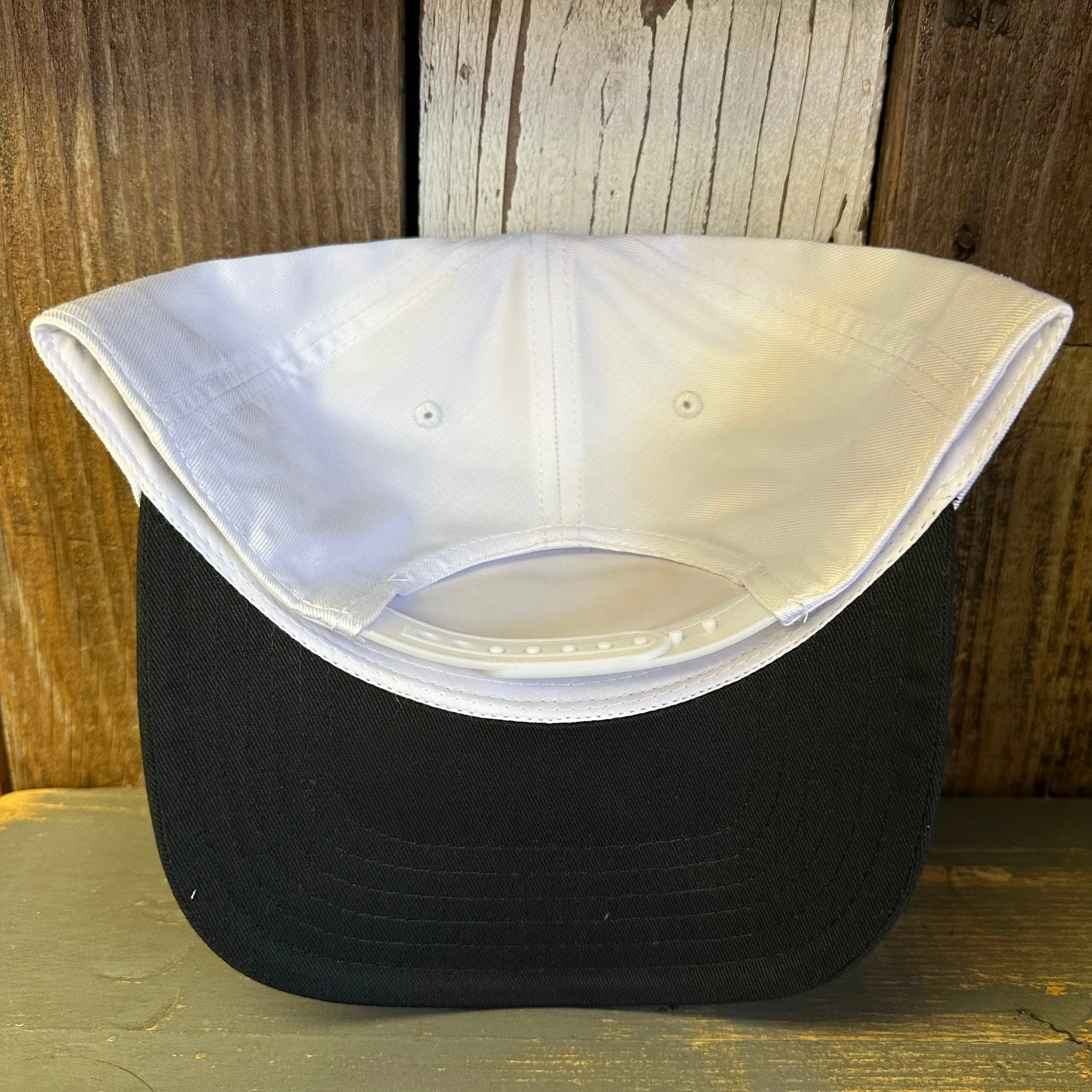 Hermosa Beach SKATEBOARDING WAS NEVER A CRIME 5 Panel Mid Profile Cap - Black/White