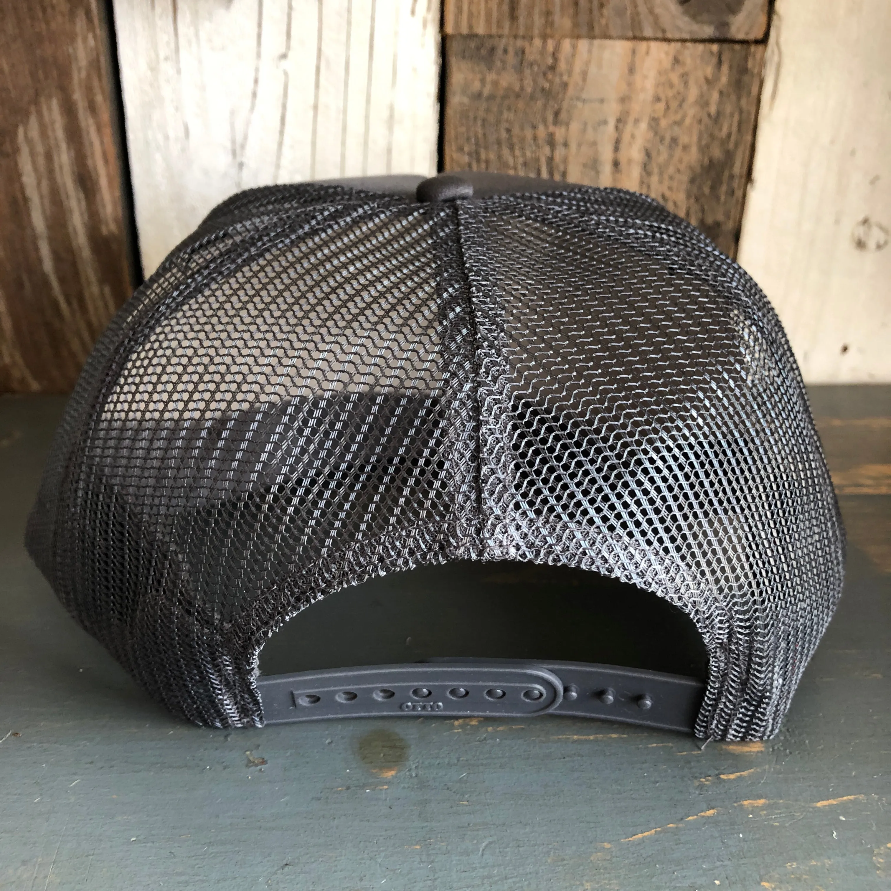 Hermosa Beach SKATEBOARDING WAS NEVER A CRIME Trucker Hat - Charcoal Grey (Flat Brim)