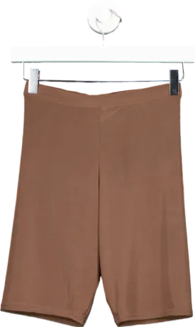 PrettyLittleThing Brown Cycling Shorts UK 4