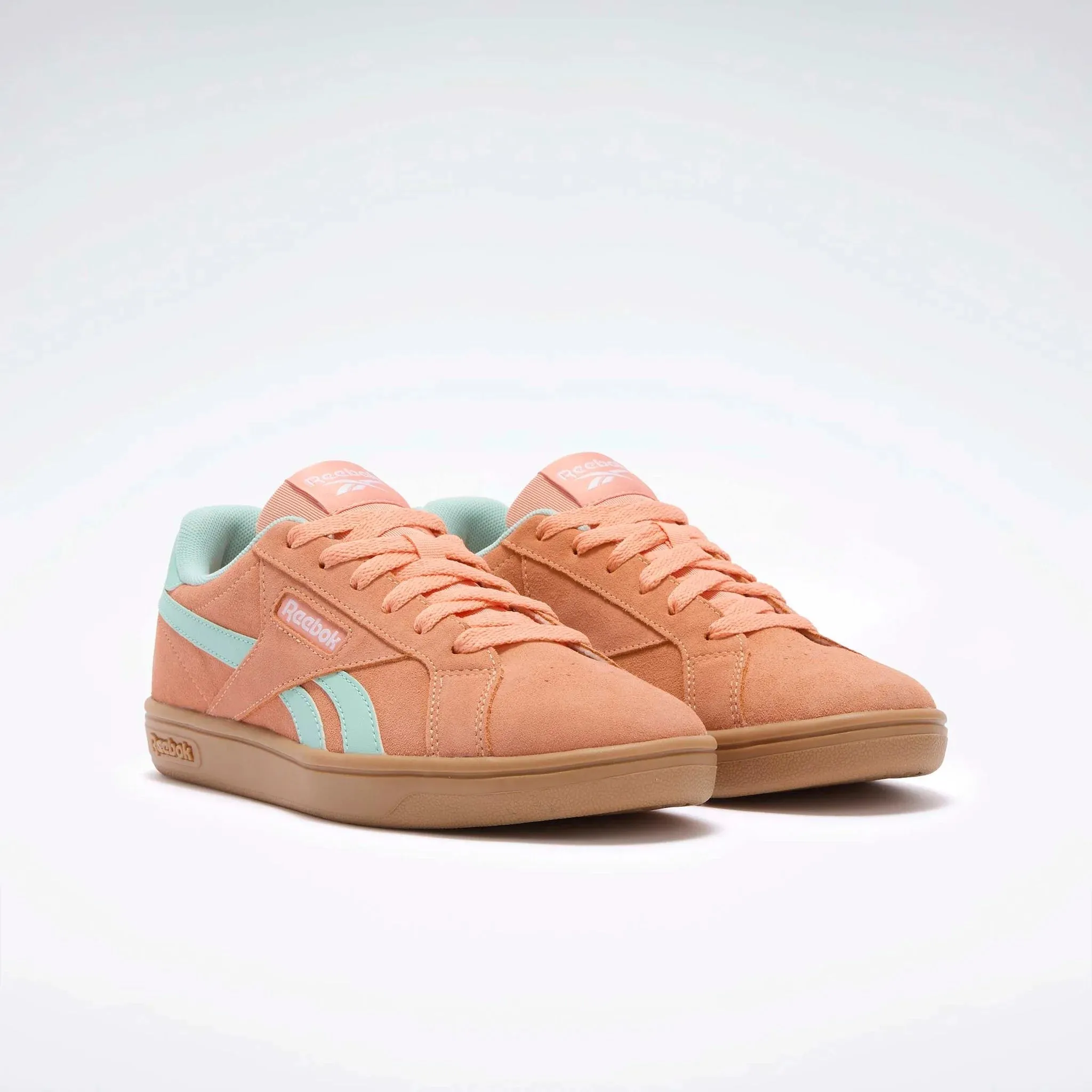 Reebok Women's Court Retro Shoes Sunkissed Orange/Glitch Aqua/Gum 100220934