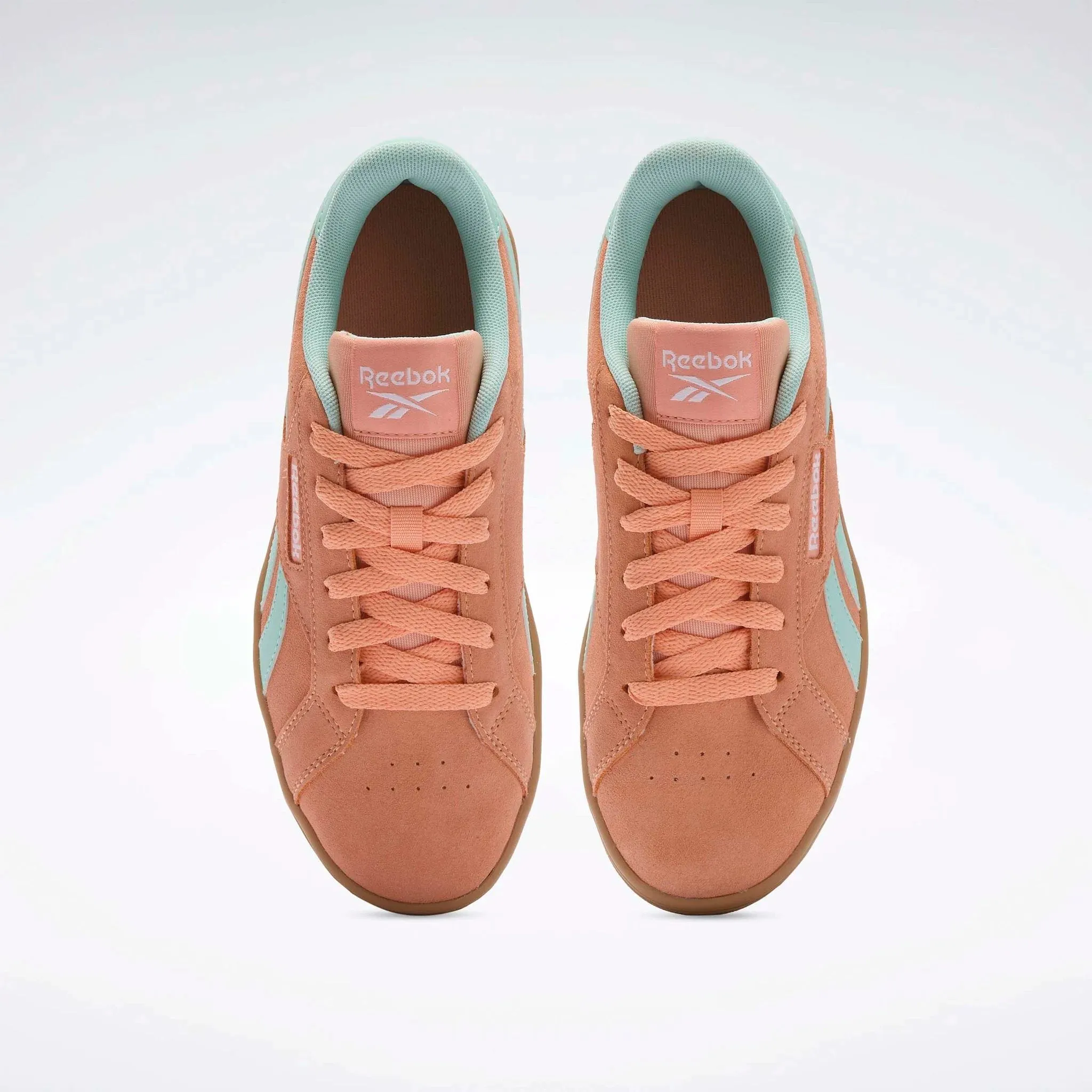 Reebok Women's Court Retro Shoes Sunkissed Orange/Glitch Aqua/Gum 100220934