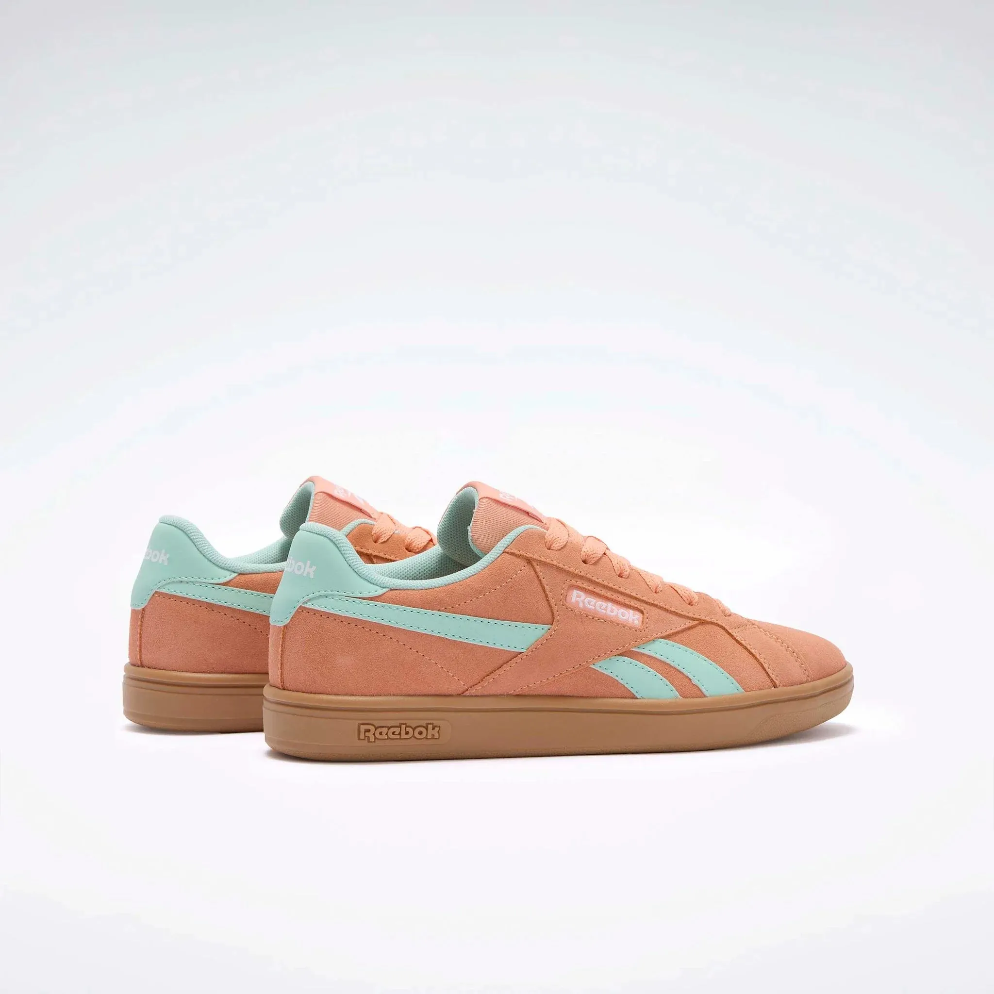 Reebok Women's Court Retro Shoes Sunkissed Orange/Glitch Aqua/Gum 100220934