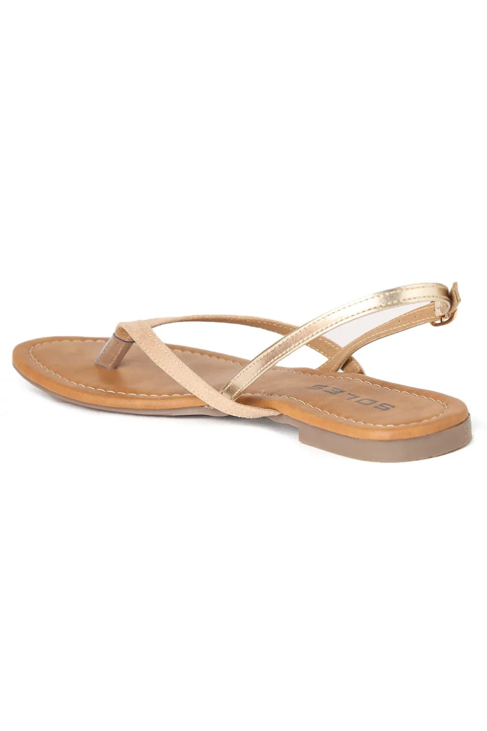 SOLES Sophisticated Beige Flat Sandals