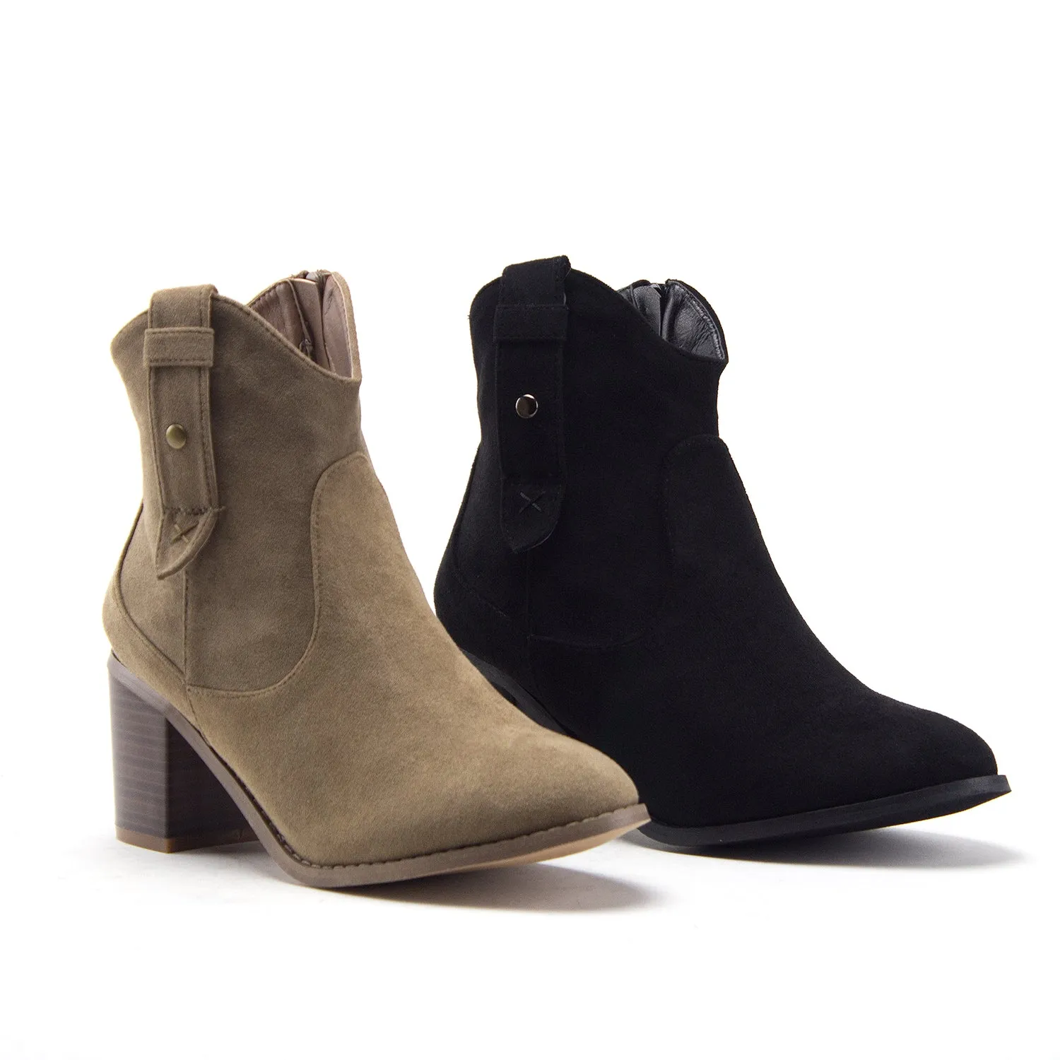 Women's Ankle High Western Americana Ranch Dress Cowboy Cowgirl Boots