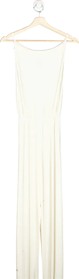Zack London White Side Split One Leg Jumpsuit UK 10